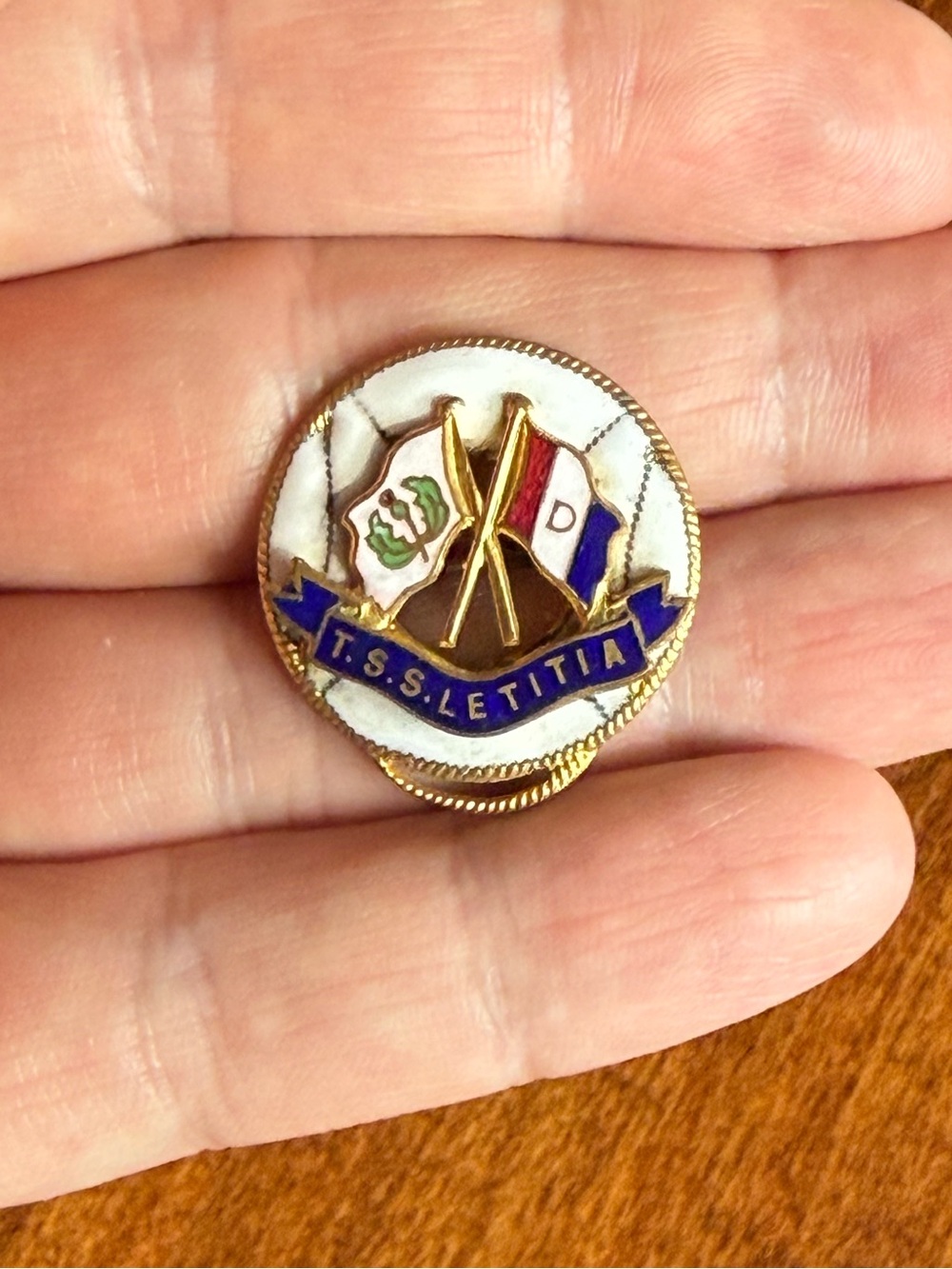 T.S.S. Letitia Ship Enamel Pin brooch
